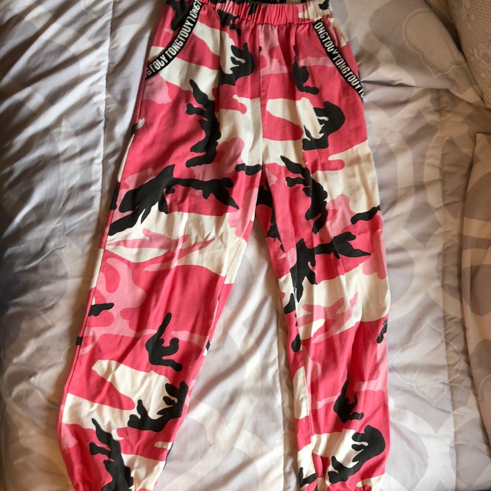 Pink camo pants